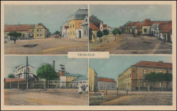 Třebušice, okénková pohlednice r.1932