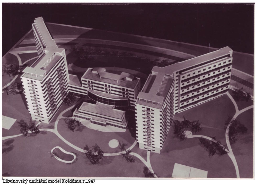 Model koldůmu r.1947  před stavbou.Litvínov